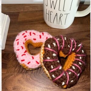 Heart Shaped Crochet Donuts Set